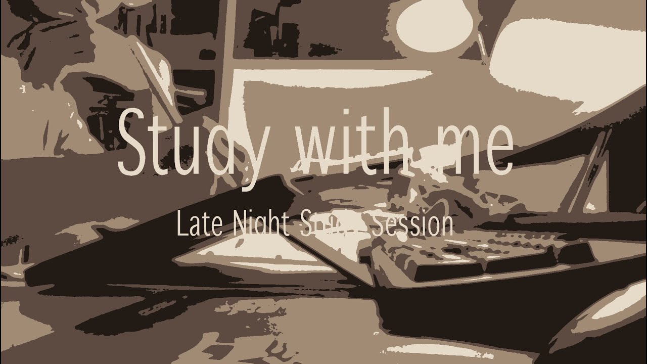 Study with me | 1 hour late night study session - YouTube