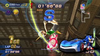 Metropolis Speedway Expert w/Market Street Theme (Sonic Free Riders/Team Sonic Racing) screenshot 5