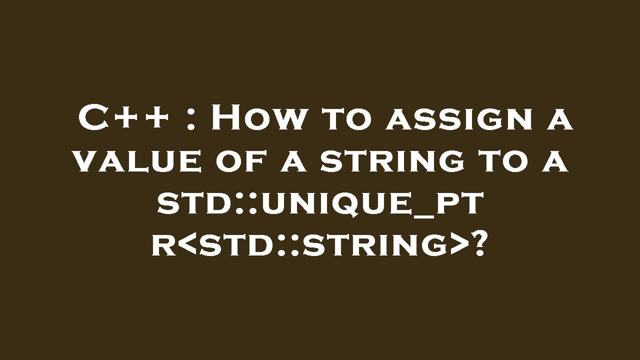 string assign std