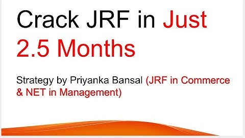 Must watch video for every NET/JRF aspirants. Best strategy by Priyanka Bansal.