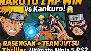 NARUTO 1 HP WIN vs Kankuro! 😱 Rasengan + Team Jutsu Thriller (Ultimate Ninja 5 PS2) screenshot 5
