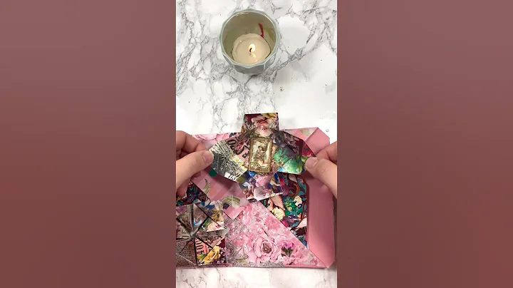 Fold 6 Pockets from ONE Sheet of Paper - DIY Ephemera for Junk Journals #shorts