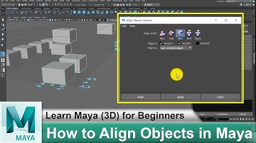 How to Align Objects in Maya 2018 | Learn Maya 3D Animation for Beginners Tutorials #39