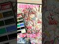 顔彩を使って塗ってみた #アナログイラスト #watercolor #顔彩