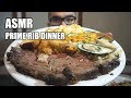 Asmr prime rib dinner  relaxing eating sounds no talking