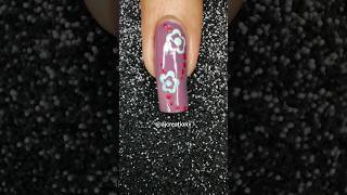 Easy Flower Nail Art Design at home with Dotting Tool DIY flower nails #nailart #shorts #flowernails