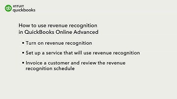 How to use Revenue Recognition in QuickBooks Online Advanced