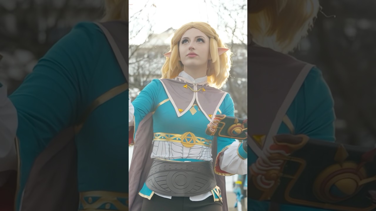 LINK & ZELDA ⚔️✨ The Princess & Her Knight 👑 COSPLAY #shorts