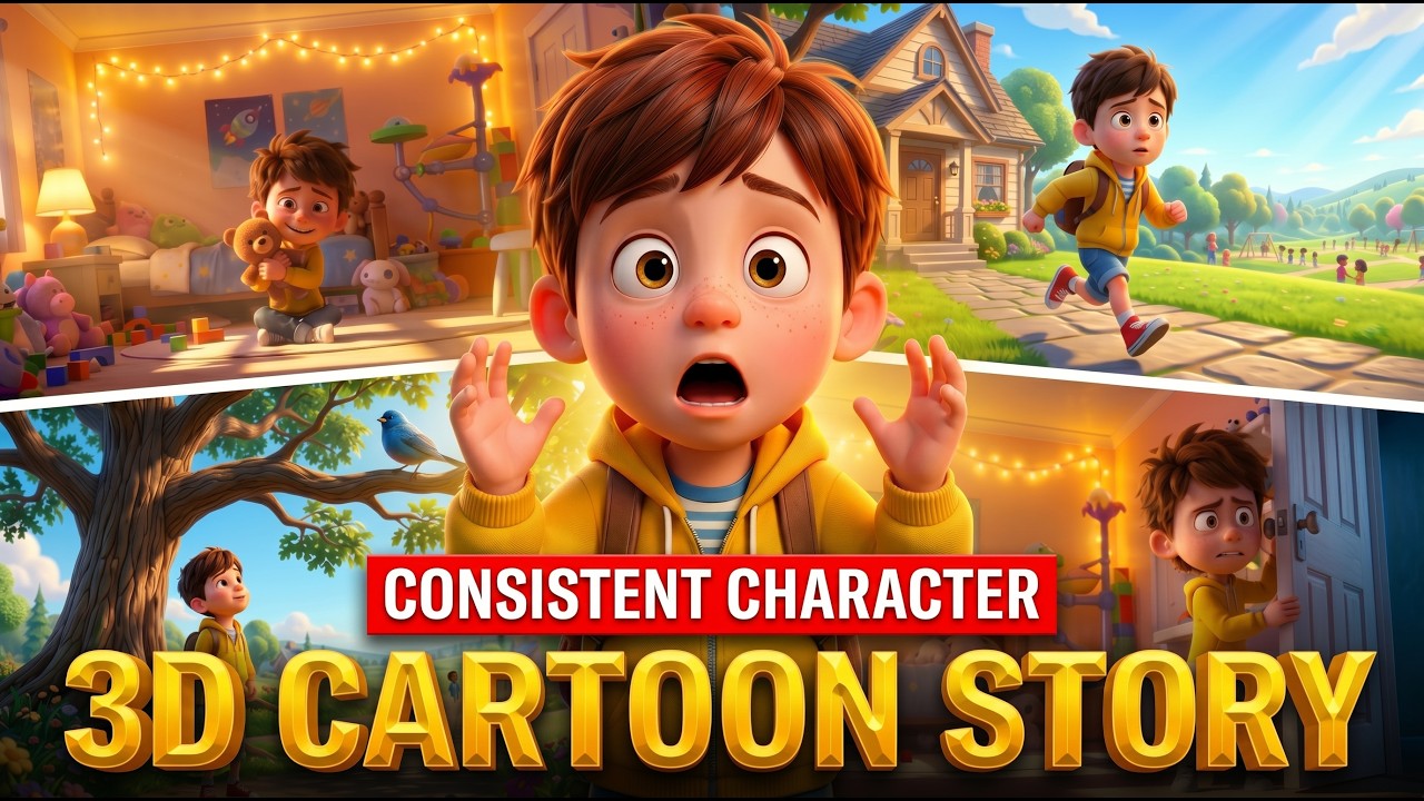 How to Make 3D Cartoon Story Videos with Consistent Characters (100% ...