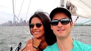 LEARNING TO SAIL on the Hudson River ! (Things To Do In NYC)⛵