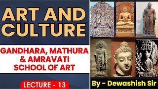 Art & Culture-Lecture 13 Gandhara , Mathura & Amravati School of Art by Dewashish sir