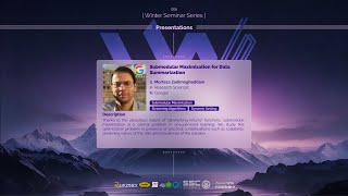 Celebrity Morteza Zadimoghaddam - Submodular Maximization for Data Summarization Wealth