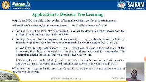 Lecturevideo_15EC834_Module 3_Minimum description length principle_Dr.B.Srilatha