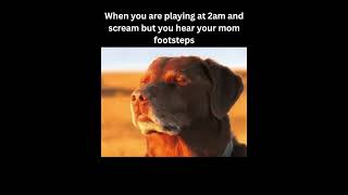 When you are playing at 2am and scream but you hear your mom footsteps