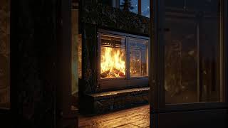 Deep Sleep Piano| Under Midnight Cabin&amp; Fireplace #cozyambience #relax #deepsleep #shorts