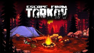 A SAFE CAMPFIRE in Tarkov 🔥 Calming Music & Dusk | Pixel Animation Live Wallpaper Loop