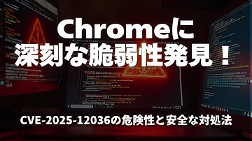 Chromeに超危険な脆弱性「CVE-2025-12036」発見｜今すぐアップデートを