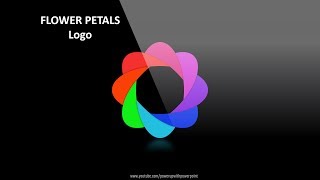 7.Design FLOWER PETALS shape logo|PowerPoint Presentation|Graphic Design|Free Template