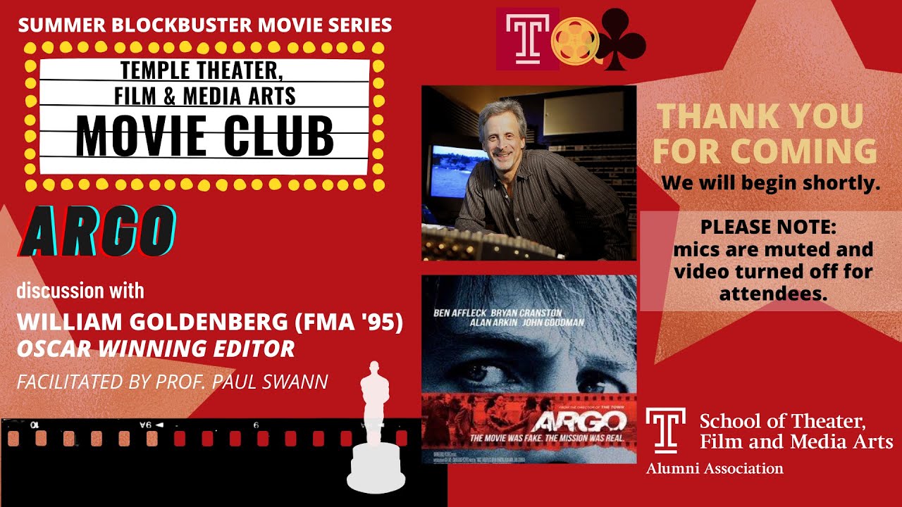 Argo with Temple FMA Alum and Oscar Winning Editor, William Goldenberg