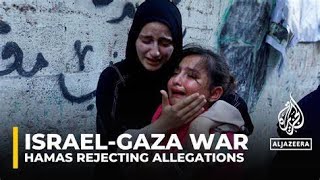 Hamas issues a statement rejecting allegations that it committed crimes against women and children