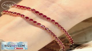Aazuo Original Luxury Jewelry 18K Rose Gold Natrual Ruby Classic Tennis Lines screenshot 3