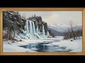 Snow Covered Cliffs Vintage Painting Gold Frame TV Screensaver 4K Snow Covered Cliffs Vintage Painting Gold Frame TV Screensaver 4K