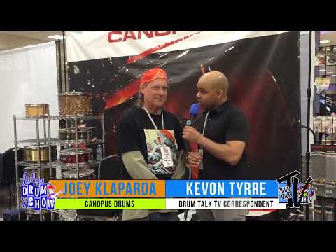 Joey Klaparda of Canopus Drums at Las Vegas Drum Show 2026