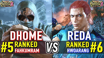 T8 🔥 DHOME50HBK (#5 Ranked Fahkumram) vs REDA (#6 Ranked Hwoarang) 🔥 Tekken 8 High Level Gameplay