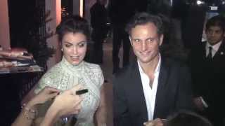Tony Goldwyn and Bellamy Young at Gracias Madre Restaurant in West Hollywood