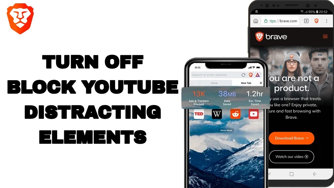 How To Turn Off Block Youtube Distracting Elements On Brave Private Web Browser App