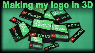 Making my logo in 3D - 3D printed and painted