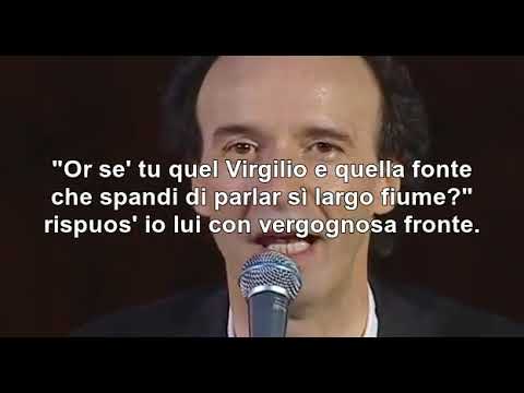 इटालियन: डांटेचा इन्फर्नो - कॅंटो 1 - रॉबर्टो बेनिग्नी + भाषांतर