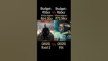Hit Vs Raid 2 Box office collection #ajaydevgan #nani #raid2 #hit  #boxofficecollection #shorts
