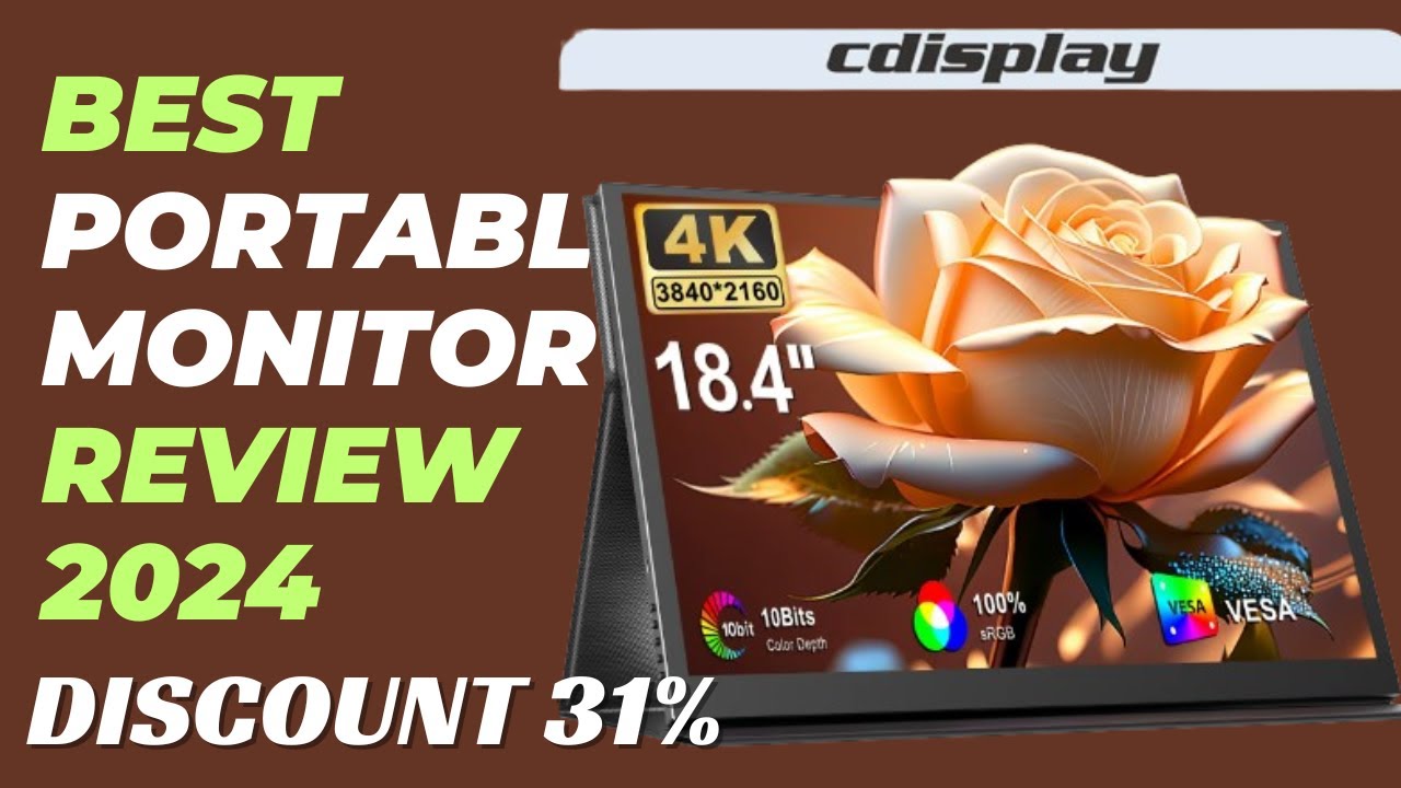 Cdisplay 4K Portable Monitor 18.4" Big Size Laptop External Display 8Bit+FRC Second Screen USB-C HDM