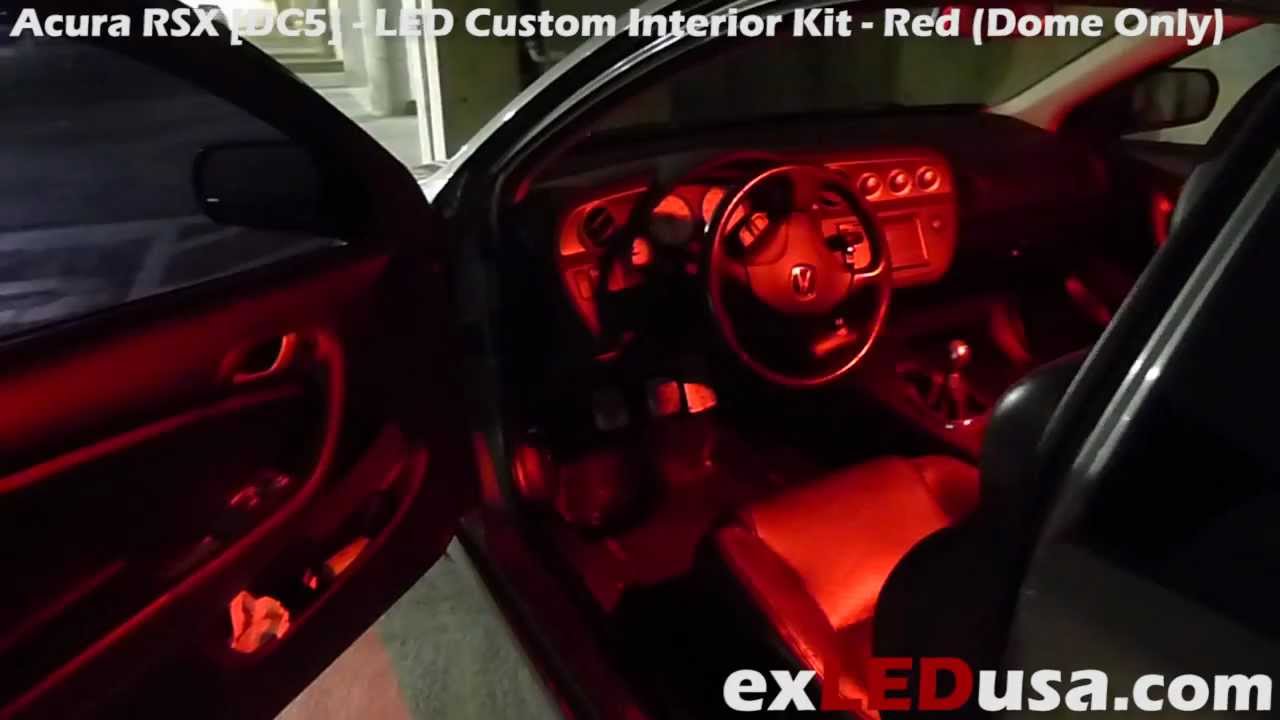 Exled Acura Rsx Dc5 Led Custom Interior Kit Red Dome Light Only