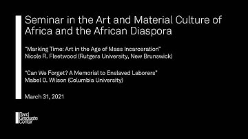 Lecture—Seminar in the Art and Material Culture of Africa and the African Diaspora