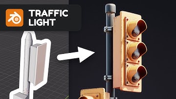 Traffic Light in Blender 2.91 - 3D Modeling Timelapse