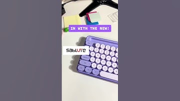 💜 Retro Wireless Keyboard & Mouse🎹 | Typewriter Keycaps+Phone Holder🖥️#shorts #techtok #cutekeyboard