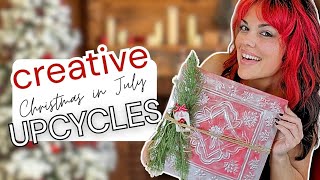 I upcycled random items into UNEXPECTED CHRISTIMAS Home Decor