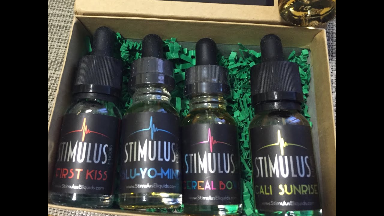 Stimulus E liquid review Full line.