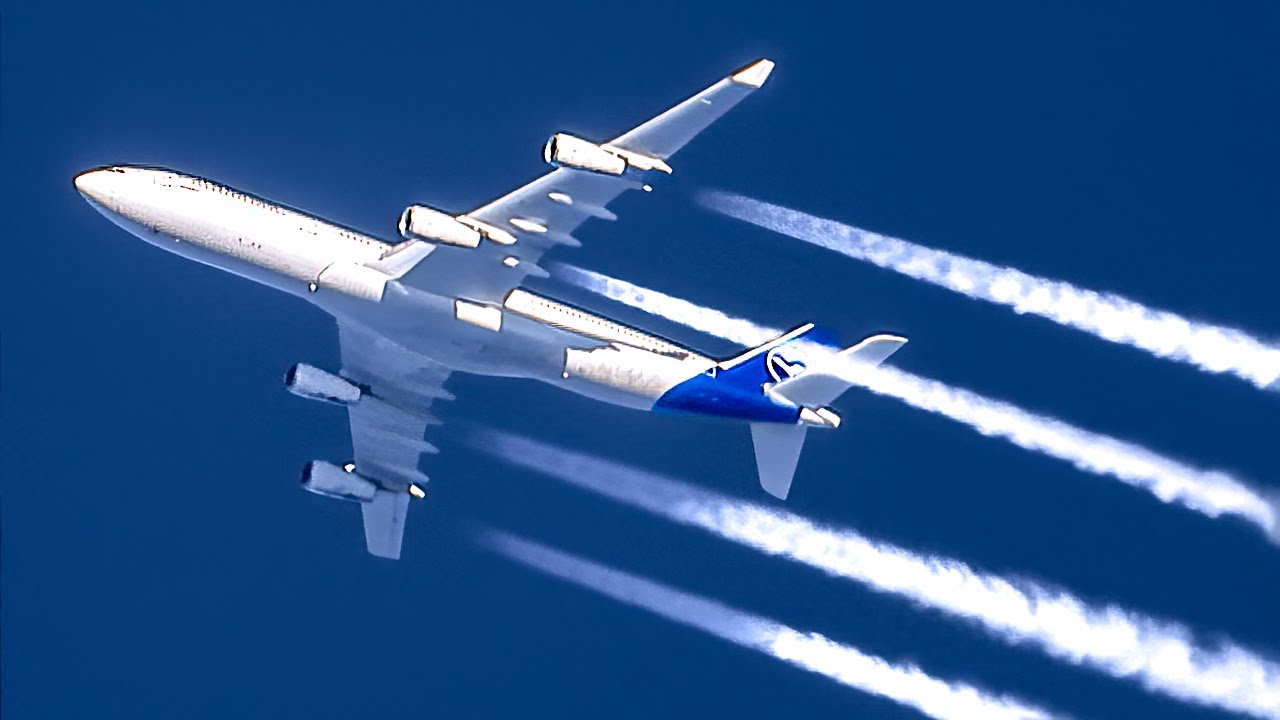 30 MORE MINUTES of HIGH ALTITUDE PLANESPOTTING | Incredible trails ! (A380,B747,A340,A350,B787,B777)
