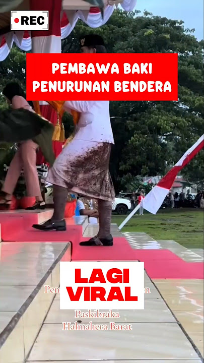 flag lowering tray bearer #paskibraka #flag #halmahera