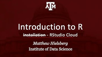 Introduction to R: Installation: RStudio Cloud (01 02 installation 03 rstudiocloud)