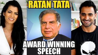 RATAN TATA AWARD WINNING SPEECH | Inspirational Speech REACTION!!