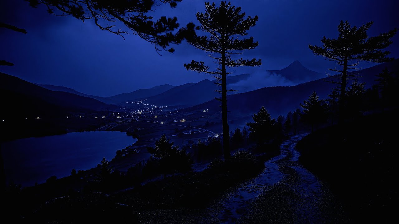 Дождь в горах 10 часов | Звуки для сна с темным экраном от бессонницы