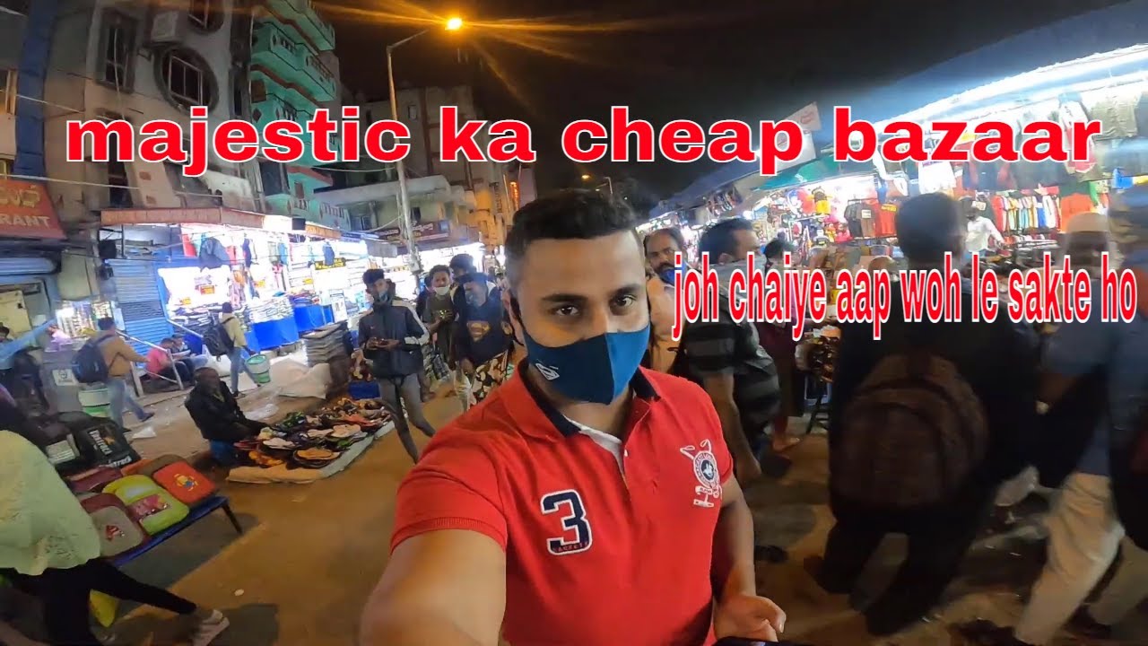 Chale majestic ke bazaar mein vlog ke liye| bangalore majestic road street market 🔥🔥