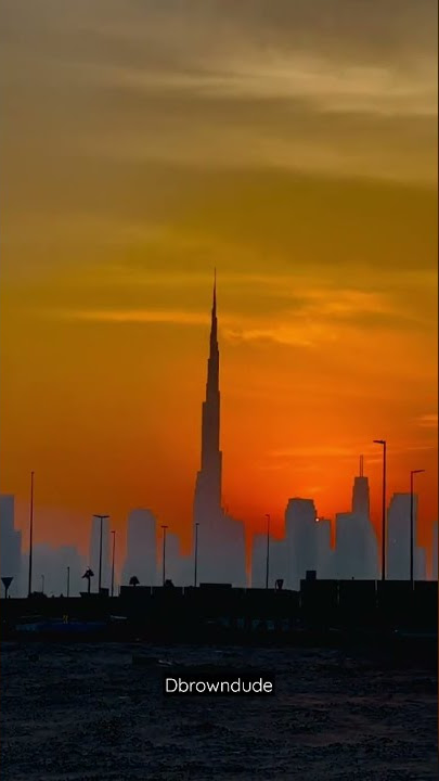 Aleky Eyoun عليكِي عيون down town Dubai sunset effect view #viral #status #shorts #ibrowndude #فيفا