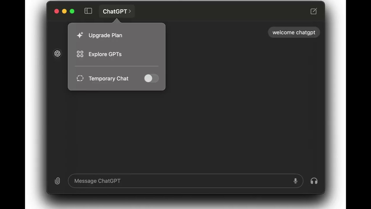 ChatGPT Desktop App on 