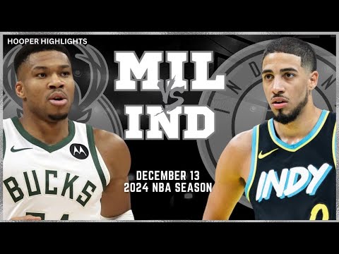 Milwaukee Bucks vs Indiana Pacers Full Game Highlights | Dec 13 | 2024 NBA Season