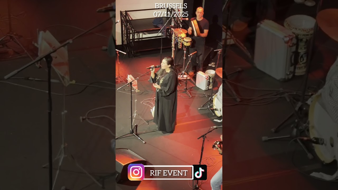 Riffian artist Lina Charif at the Riffian Festival, held in Brussels, Belgium, on November 7, 2025.